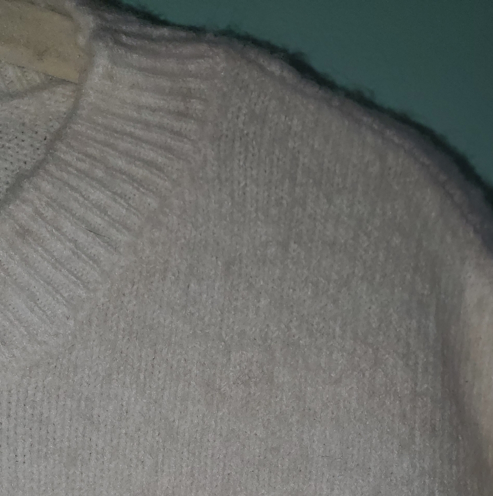 Elegant Cream Crew Neck Sweater - Picture 4 of 5
